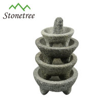 Granite Mortar and Pestle with natural material